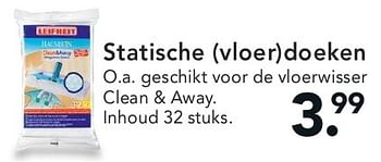 Aanbiedingen Statische (vloer)doeken - Leifheit - Geldig van 11/08/2014 tot 20/08/2014 bij Blokker