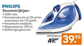 Aanbiedingen Philips stoomstrijkijzer - Philips - Geldig van 11/08/2014 tot 20/08/2014 bij Blokker