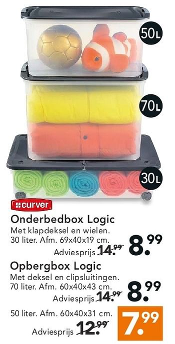 Aanbiedingen Onderbedbox logic - Huismerk - Blokker - Geldig van 11/08/2014 tot 20/08/2014 bij Blokker