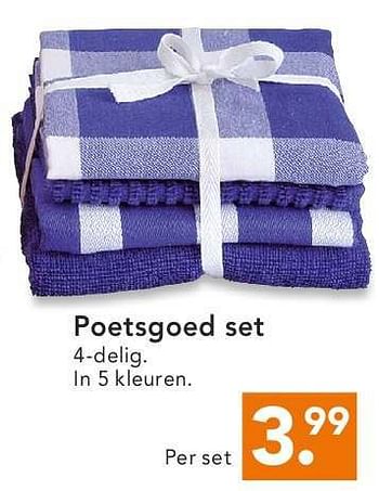 Aanbiedingen Poetsgoed set - Huismerk - Blokker - Geldig van 11/08/2014 tot 20/08/2014 bij Blokker