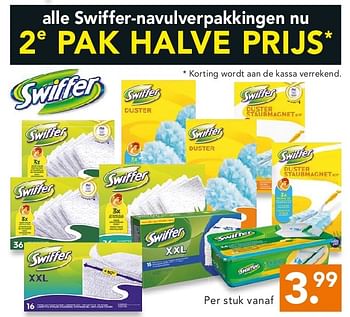 Aanbiedingen Alle swiffer-navulverpakkingen nu - Swiffer - Geldig van 11/08/2014 tot 20/08/2014 bij Blokker