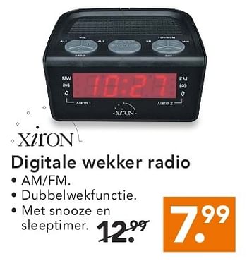 Aanbiedingen Digitale wekker radio - Xiron - Geldig van 11/08/2014 tot 20/08/2014 bij Blokker