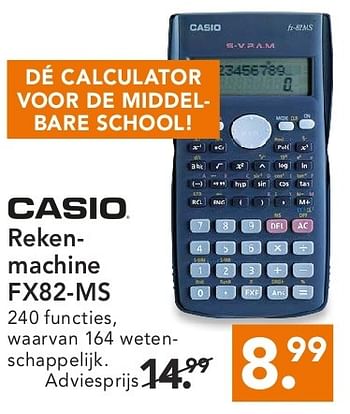 Aanbiedingen Rekenmachine fx82-ms - Casio - Geldig van 11/08/2014 tot 20/08/2014 bij Blokker