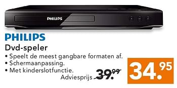 Aanbiedingen Philips dvd-speler - Philips - Geldig van 11/08/2014 tot 20/08/2014 bij Blokker