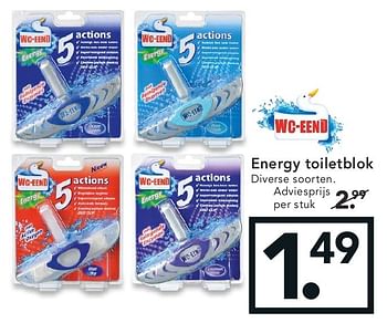 Aanbiedingen Energy toiletblok - WC Eend - Geldig van 11/08/2014 tot 20/08/2014 bij Blokker
