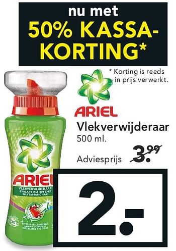 Aanbiedingen Vlekverwijderaar - Ariel - Geldig van 11/08/2014 tot 20/08/2014 bij Blokker