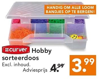 Aanbiedingen Hobby sorteerdoos - Curver - Geldig van 11/08/2014 tot 20/08/2014 bij Blokker