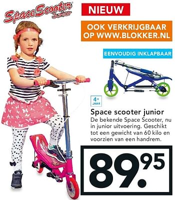 Aanbiedingen Space scooter junior - SpaceScooter - Geldig van 11/08/2014 tot 20/08/2014 bij Blokker