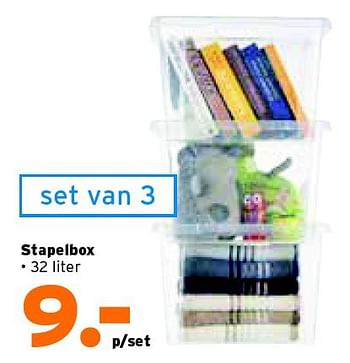 Aanbiedingen Stapelbox - Huismerk - Kwantum - Geldig van 11/08/2014 tot 24/08/2014 bij Kwantum