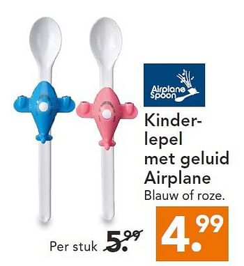 Aanbiedingen Kinderlepel met geluid airplane - Huismerk - Blokker - Geldig van 11/08/2014 tot 20/08/2014 bij Blokker