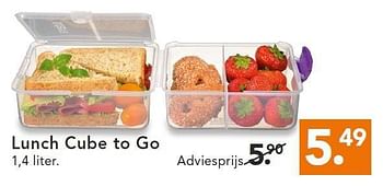 Aanbiedingen Lunch cube to go - Huismerk - Blokker - Geldig van 11/08/2014 tot 20/08/2014 bij Blokker
