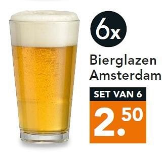 Aanbiedingen Bierglazen amsterdam - Huismerk - Blokker - Geldig van 11/08/2014 tot 20/08/2014 bij Blokker