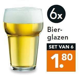 Aanbiedingen Bierglazen - Huismerk - Blokker - Geldig van 11/08/2014 tot 20/08/2014 bij Blokker