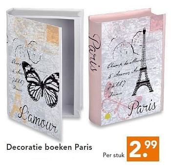 Aanbiedingen Decoratie boeken paris - Huismerk - Blokker - Geldig van 11/08/2014 tot 20/08/2014 bij Blokker