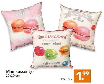 Aanbiedingen Mini kussentje - Huismerk - Blokker - Geldig van 11/08/2014 tot 20/08/2014 bij Blokker