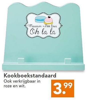 Aanbiedingen Kookboekstandaard - Huismerk - Blokker - Geldig van 11/08/2014 tot 20/08/2014 bij Blokker