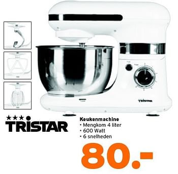Aanbiedingen Tristar keukenmachine - Tristar - Geldig van 11/08/2014 tot 24/08/2014 bij Kwantum