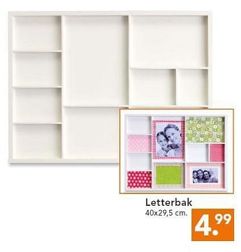 Aanbiedingen Letterbak - Huismerk - Blokker - Geldig van 11/08/2014 tot 20/08/2014 bij Blokker