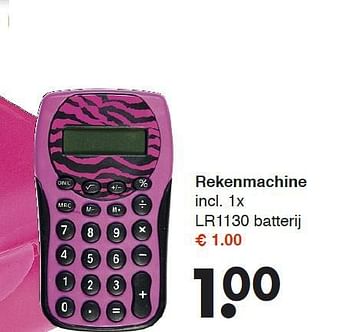 Aanbiedingen Rekenmachine - Huismerk - Wibra - Geldig van 11/08/2014 tot 23/08/2014 bij Wibra