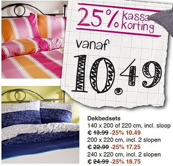 Aanbiedingen Dekbedsets - Huismerk - Wibra - Geldig van 11/08/2014 tot 23/08/2014 bij Wibra