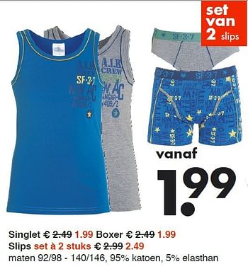 Aanbiedingen Singlet - Huismerk - Wibra - Geldig van 11/08/2014 tot 23/08/2014 bij Wibra