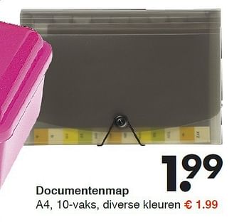 Aanbiedingen Documentenmap - Huismerk - Wibra - Geldig van 11/08/2014 tot 23/08/2014 bij Wibra