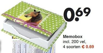 Aanbiedingen Memobox - Huismerk - Wibra - Geldig van 11/08/2014 tot 23/08/2014 bij Wibra