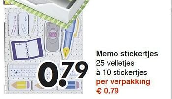 Aanbiedingen Memo stickertjes - Huismerk - Wibra - Geldig van 11/08/2014 tot 23/08/2014 bij Wibra
