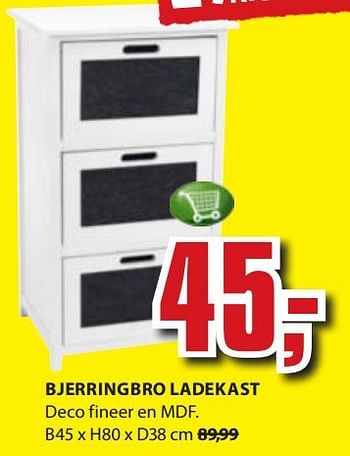 Aanbiedingen Bjerringbro ladekast - Huismerk - Jysk - Geldig van 11/08/2014 tot 24/08/2014 bij Jysk