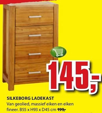 Aanbiedingen Silkeborg ladekast - Huismerk - Jysk - Geldig van 11/08/2014 tot 24/08/2014 bij Jysk