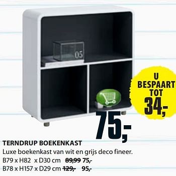 Aanbiedingen Terndrup boekenkast - Huismerk - Jysk - Geldig van 11/08/2014 tot 24/08/2014 bij Jysk