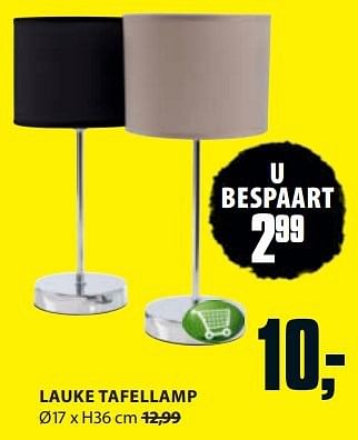 Aanbiedingen Lauke tafellamp - Huismerk - Jysk - Geldig van 11/08/2014 tot 24/08/2014 bij Jysk