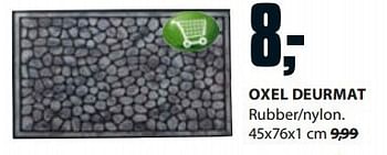 Aanbiedingen Oxel deurmat rubber-nylon - Huismerk - Jysk - Geldig van 11/08/2014 tot 24/08/2014 bij Jysk