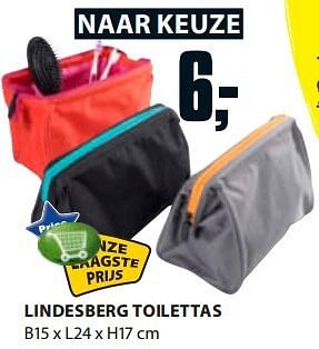 Aanbiedingen Lindesberg toilettas - Huismerk - Jysk - Geldig van 11/08/2014 tot 24/08/2014 bij Jysk