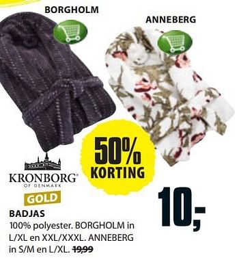 Aanbiedingen Badjas - Kronborg - Geldig van 11/08/2014 tot 24/08/2014 bij Jysk
