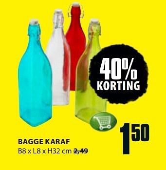 Aanbiedingen Bagge karaf - Huismerk - Jysk - Geldig van 11/08/2014 tot 24/08/2014 bij Jysk