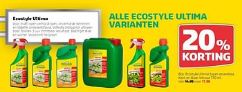 Aanbiedingen Ecostyle ultima - Ecostyle - Geldig van 11/08/2014 tot 24/08/2014 bij Boerenbond