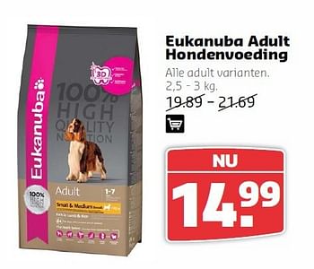 Aanbiedingen Eukanuba adult hondenvoeding - Eukanuba - Geldig van 11/08/2014 tot 24/08/2014 bij Boerenbond