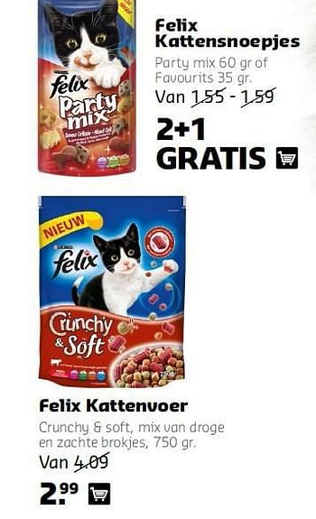 Aanbiedingen Felix kattensnoepjes - Felix - Geldig van 11/08/2014 tot 24/08/2014 bij Boerenbond