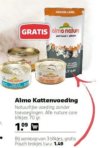 Aanbiedingen Almo kattenvoeding - Almo Nature - Geldig van 11/08/2014 tot 24/08/2014 bij Boerenbond