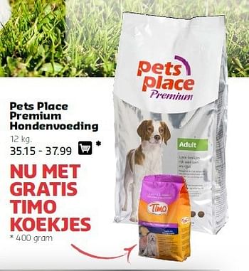 Aanbiedingen Pets place premium hondenvoeding - Petsplace - Geldig van 11/08/2014 tot 24/08/2014 bij Pets Place