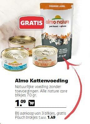 Aanbiedingen Almo kattenvoeding - Almo Nature - Geldig van 11/08/2014 tot 24/08/2014 bij Pets Place