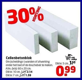 Aanbiedingen Cellenbetonblok - Huismerk - Formido - Geldig van 11/08/2014 tot 24/08/2014 bij Formido