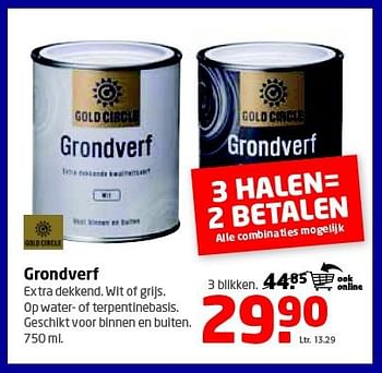 Aanbiedingen Grondverf - Gold circle - Geldig van 11/08/2014 tot 24/08/2014 bij Formido