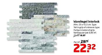 Aanbiedingen Wandtegel interlock - Huismerk - Formido - Geldig van 11/08/2014 tot 24/08/2014 bij Formido