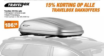 Aanbiedingen Travelbox 400 liter grijs - Travelbox - Geldig van 11/08/2014 tot 07/09/2014 bij Halfords