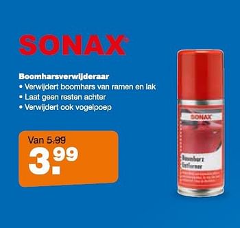 Aanbiedingen Boomharsverwijderaar - Sonax - Geldig van 11/08/2014 tot 07/09/2014 bij Halfords