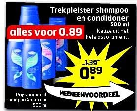 Aanbiedingen Shampoo argan olie - Huismerk - Trekpleister - Geldig van 12/08/2014 tot 17/08/2014 bij Trekpleister