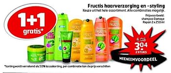 Aanbiedingen Shampoo damage repair - Fructis - Geldig van 12/08/2014 tot 17/08/2014 bij Trekpleister