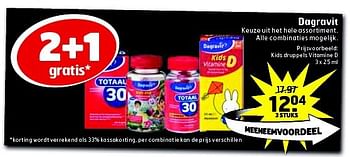 Aanbiedingen Kids druppels vitamine d - Dagravit - Geldig van 12/08/2014 tot 17/08/2014 bij Trekpleister